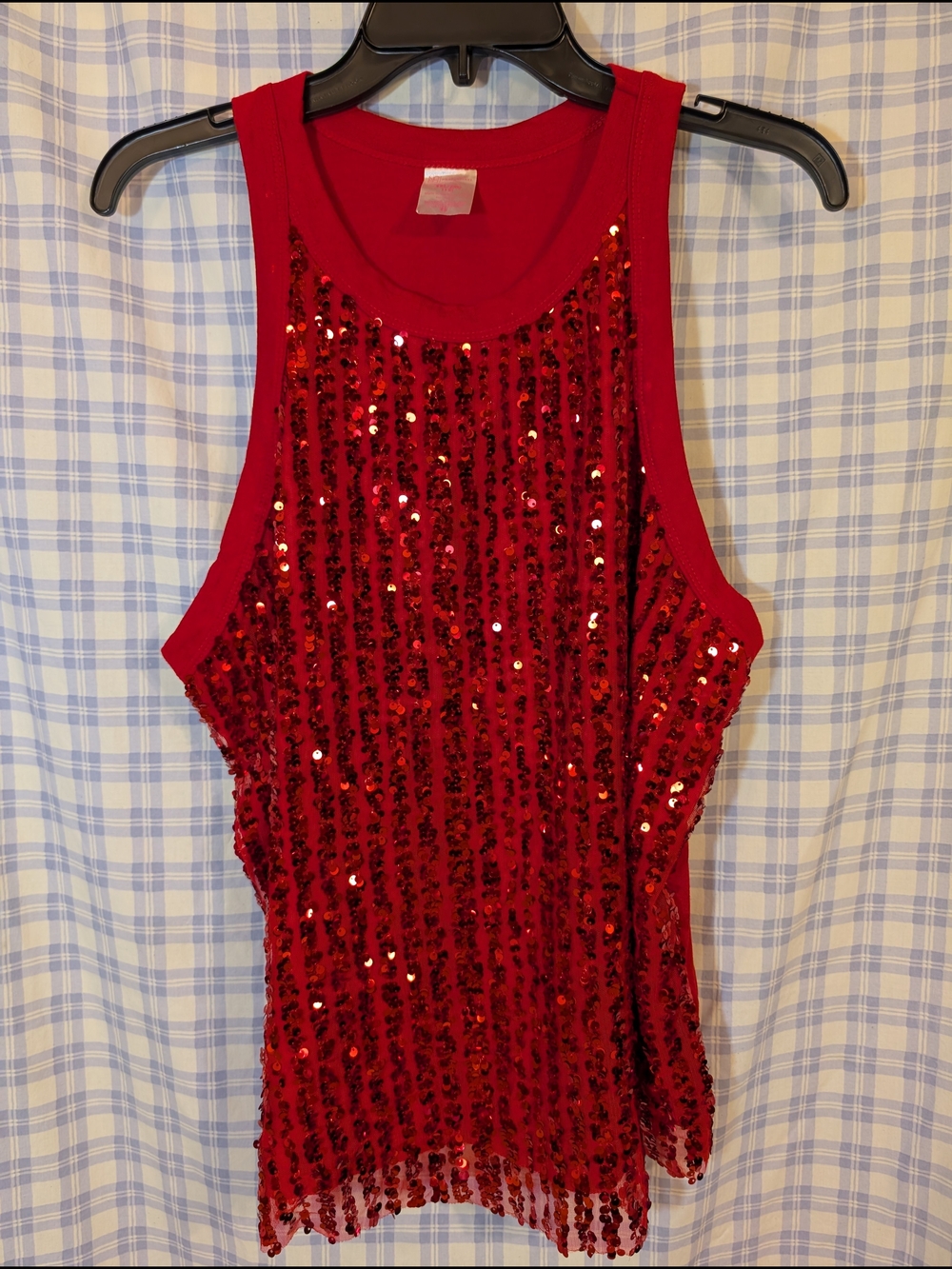 No Boundaries Red Sequin Tank Top